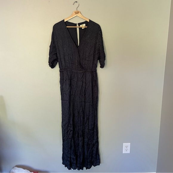 Anthropologie MAEVE Jacqueline Jacquard Jumpsuit in Navy SIZE MEDIUM - Picture 5 of 15